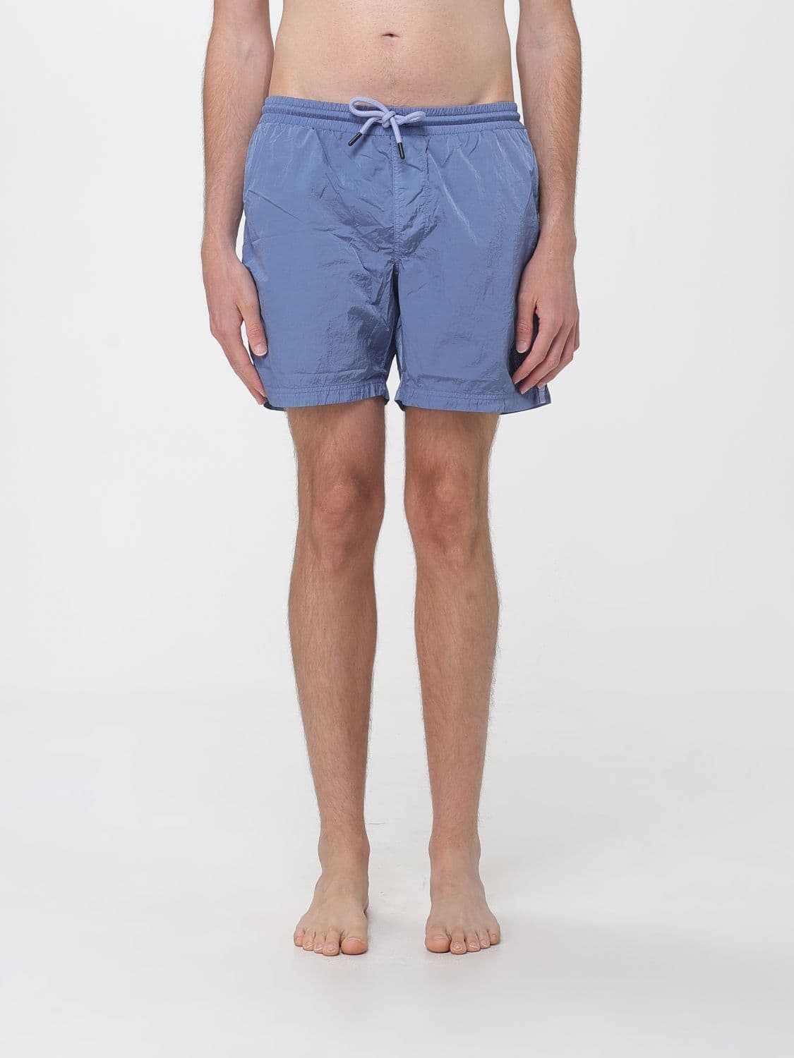 Blauer Nylon Swimsuit with Drawstring