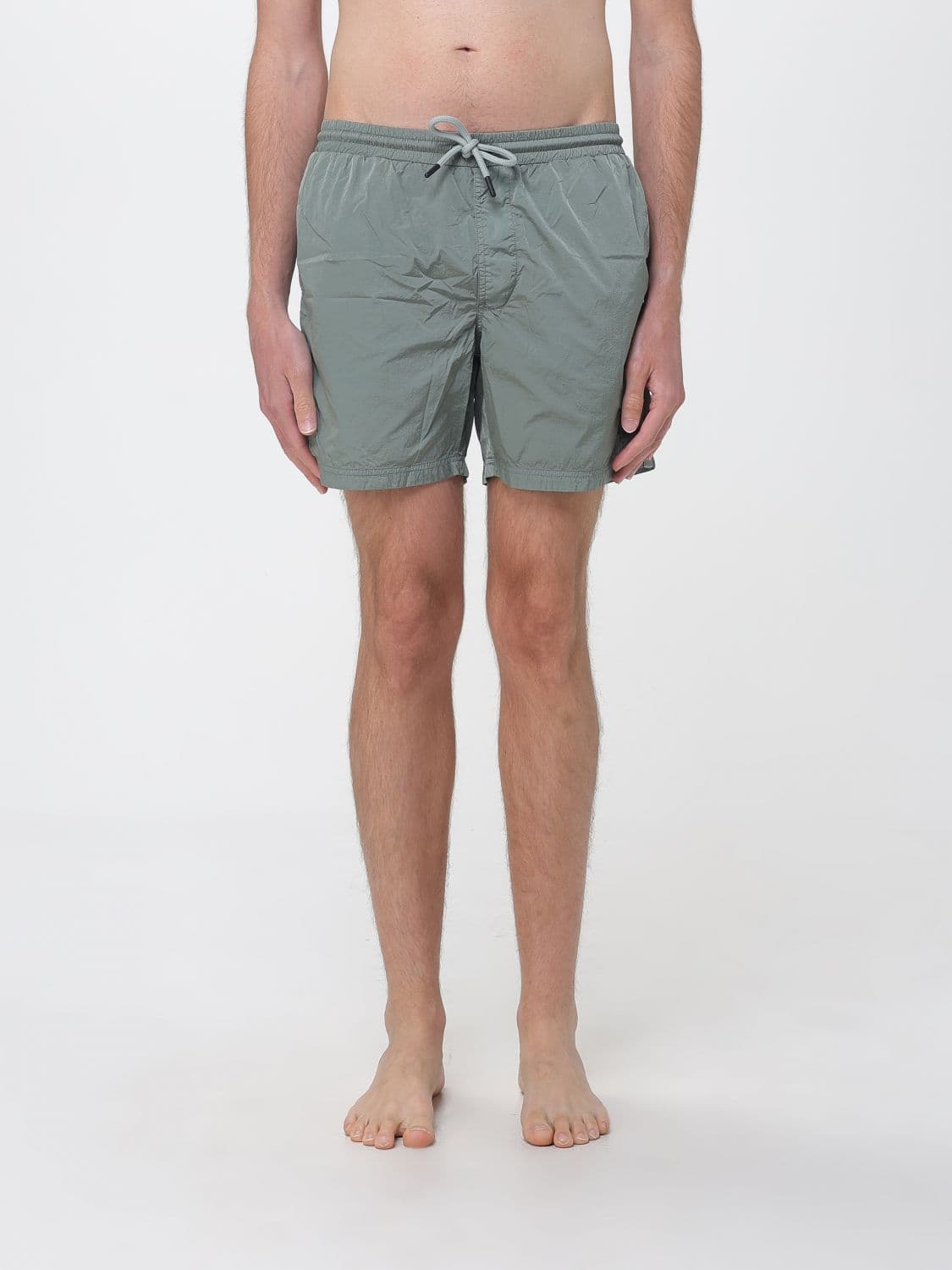 Blauer Nylon Swimsuit with Drawstring
