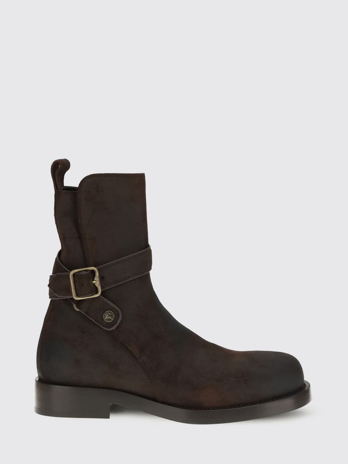 Burberry Waxed Leather Ankle Boot