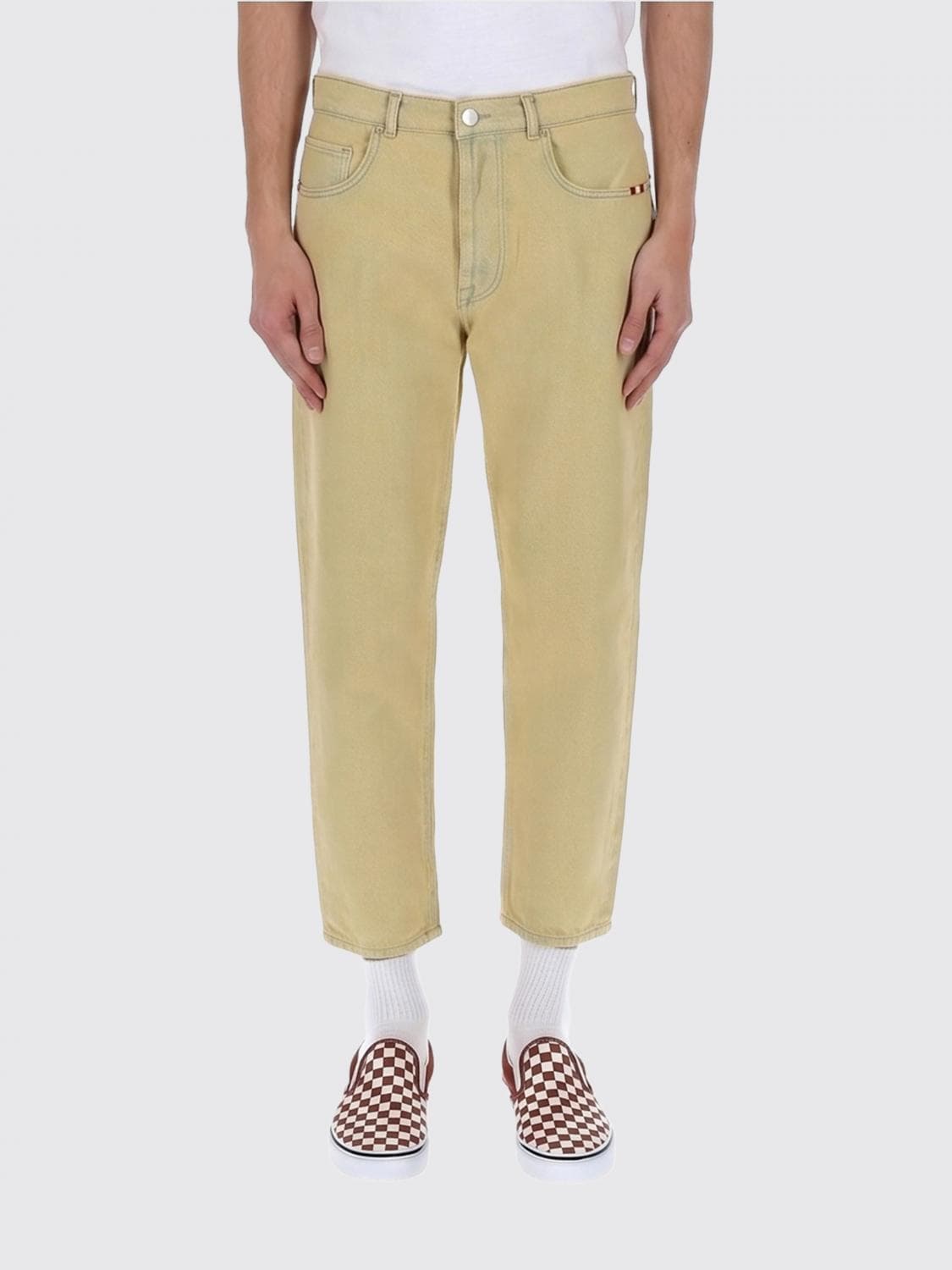 Amish Cropped Fit Cotton Denim Jeans