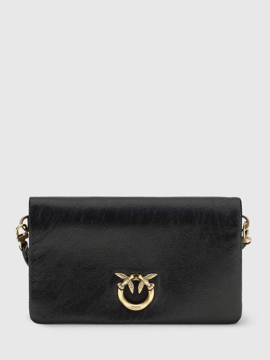 Pinko Love Bag Click Soft Horizontal Ruched Leather Bag · OS