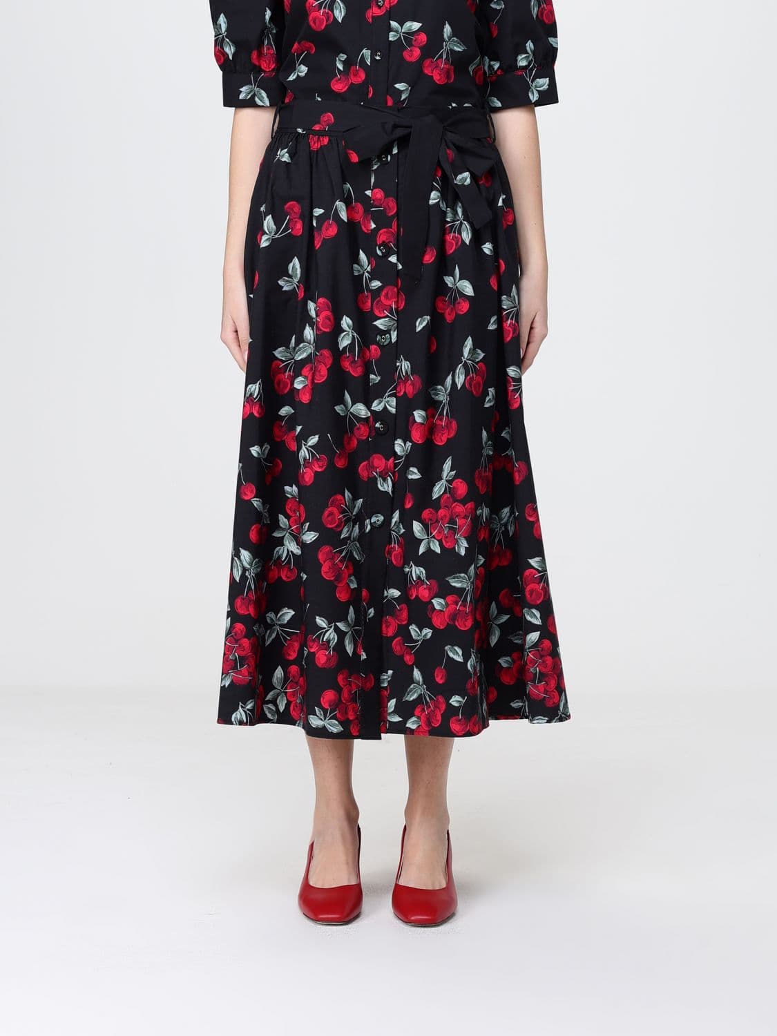 Twinset Printed Cotton Skirt