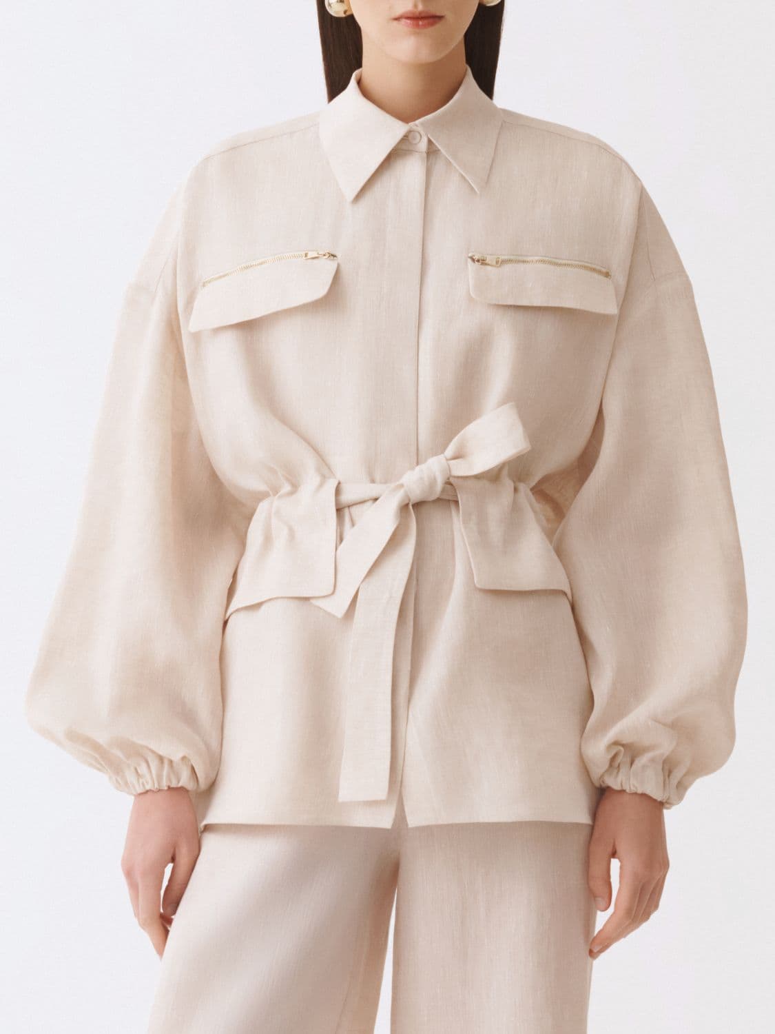 Fabiana Filippi Linen Shirt Jacket