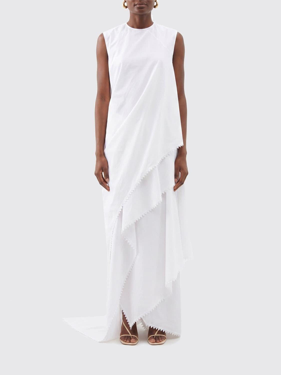 Jacquemus Asymmetric Cotton Blend Dress