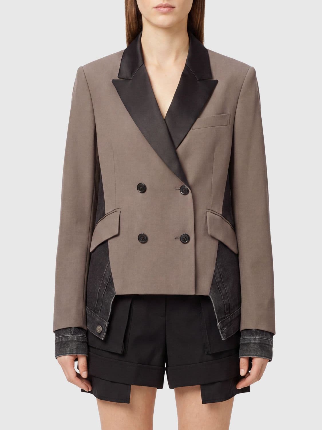 Sacai Double-Breasted Wool Blazer
