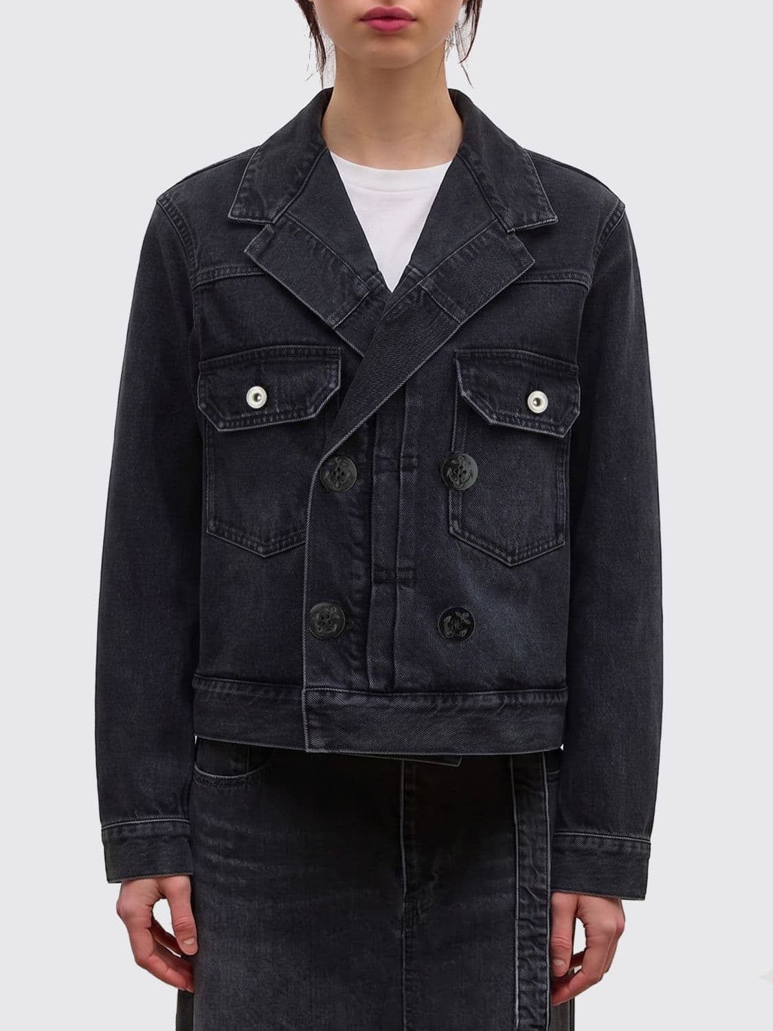 Sacai Double-Breasted Denim Jacket