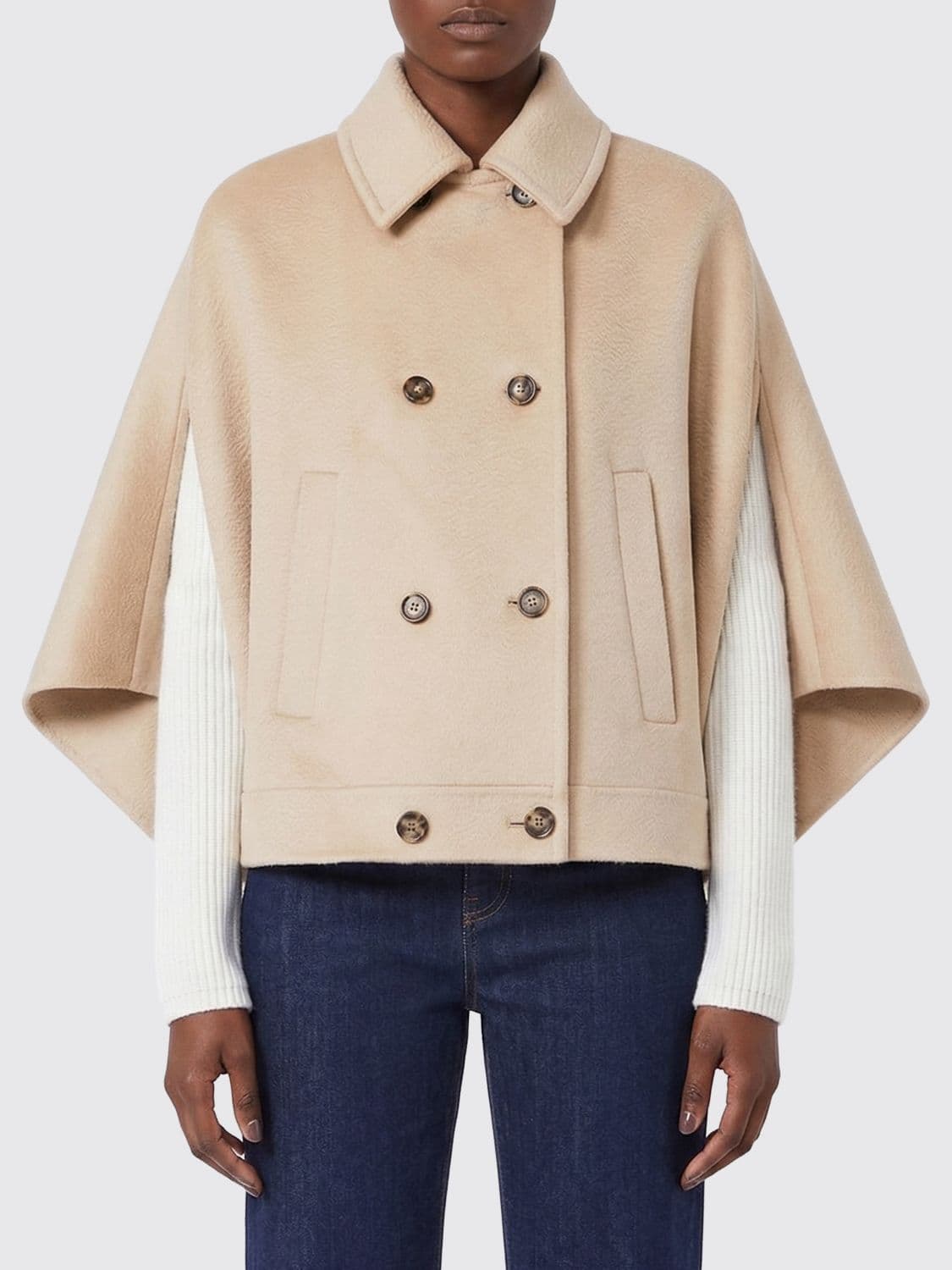 Max Mara Double-Breasted Cashmere Cape