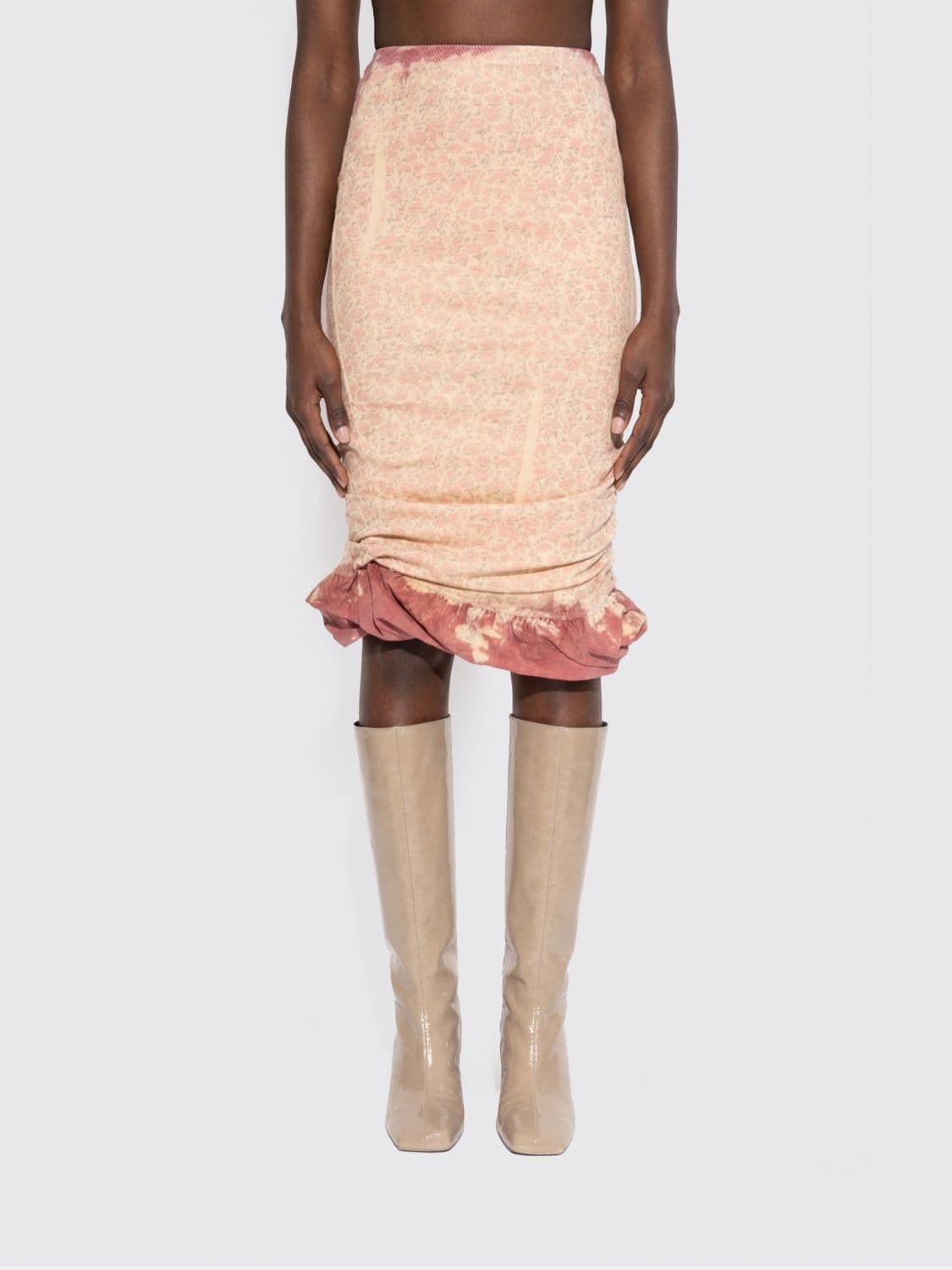 Diesel Printed Cotton Pencil Skirt