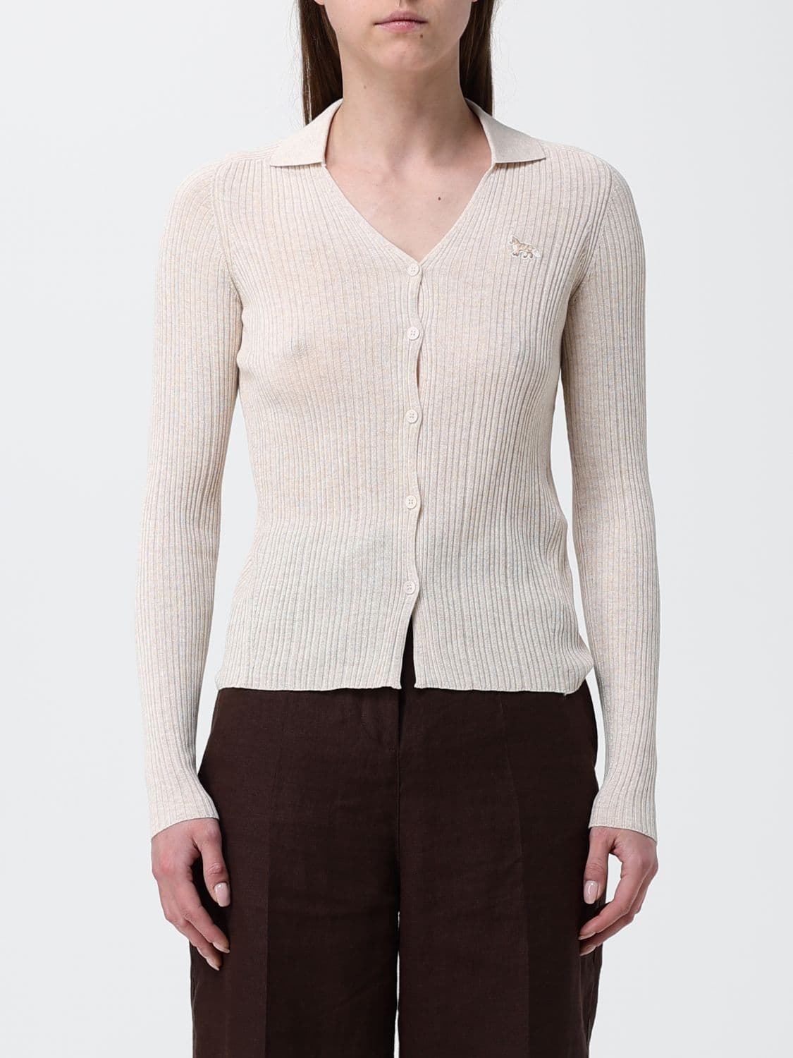 Maison Kitsuné Cotton and Viscose Cardigan