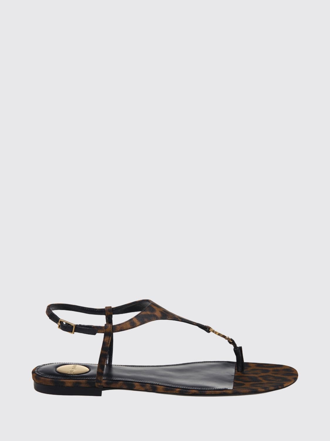 Saint Laurent Cassandra Animal Print Viscose Sandals