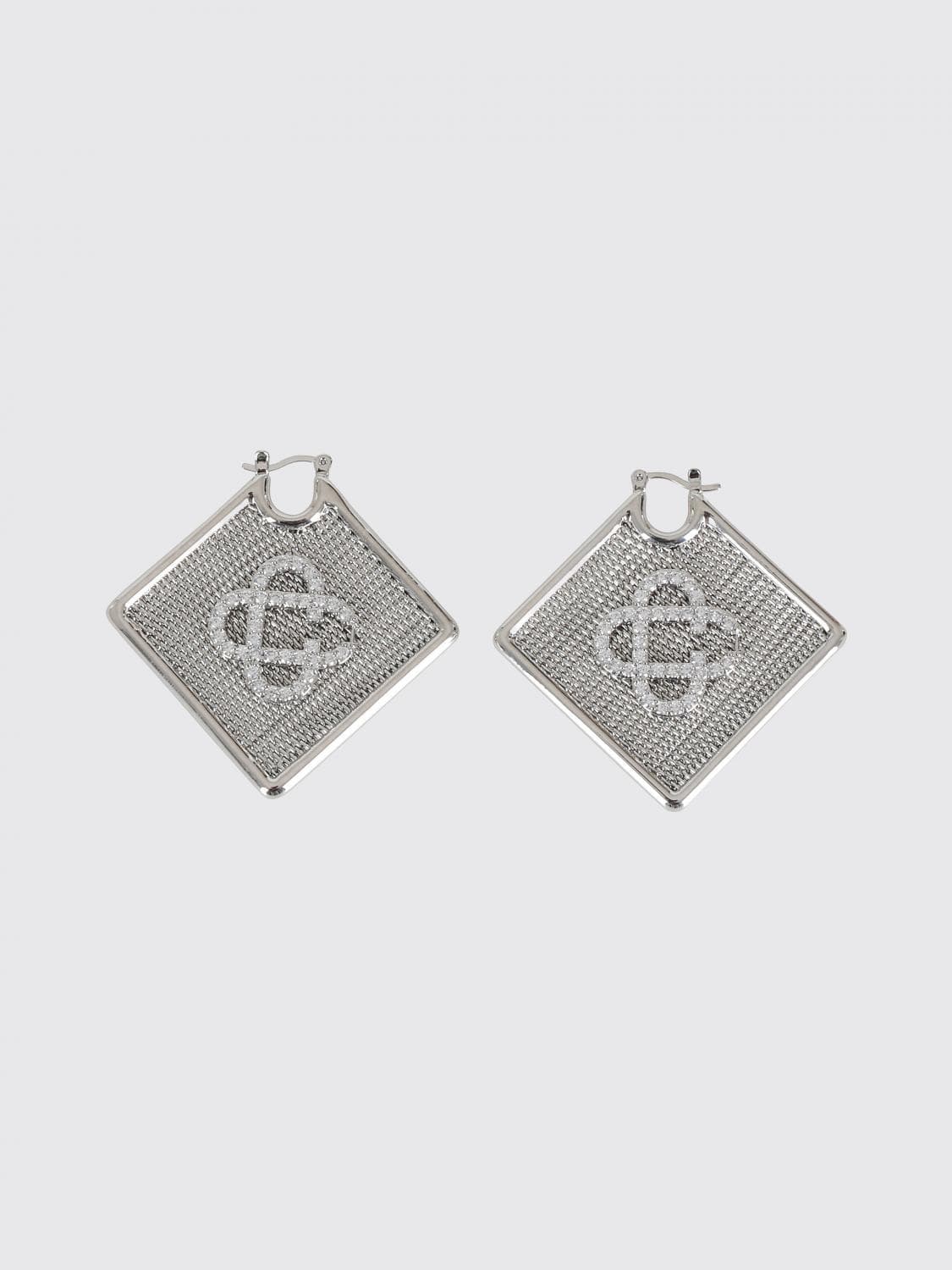 Casablanca Logo Silver Earrings · OS