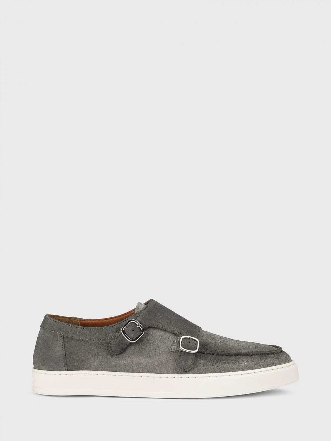 Doucal's Suede Monk Strap Shoes