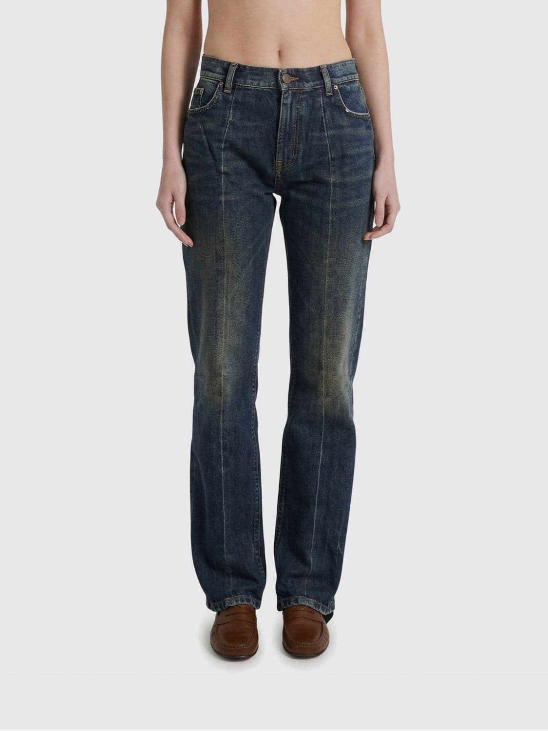 Versace Straight Cotton Denim Jeans