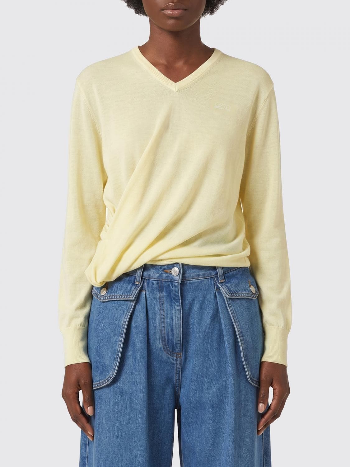 Loewe Draped Wool Blend Sweater