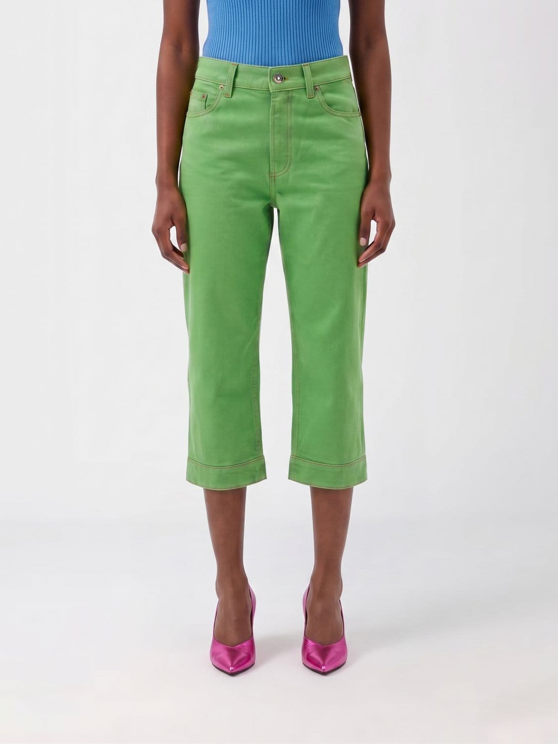 Versace Cropped Fit Denim Jeans