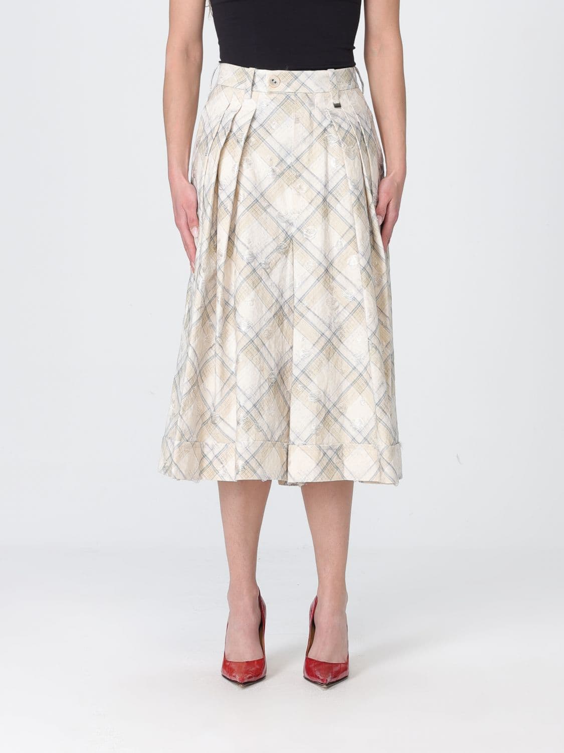 Vivienne Westwood Tartan Cotton Blend Skirt