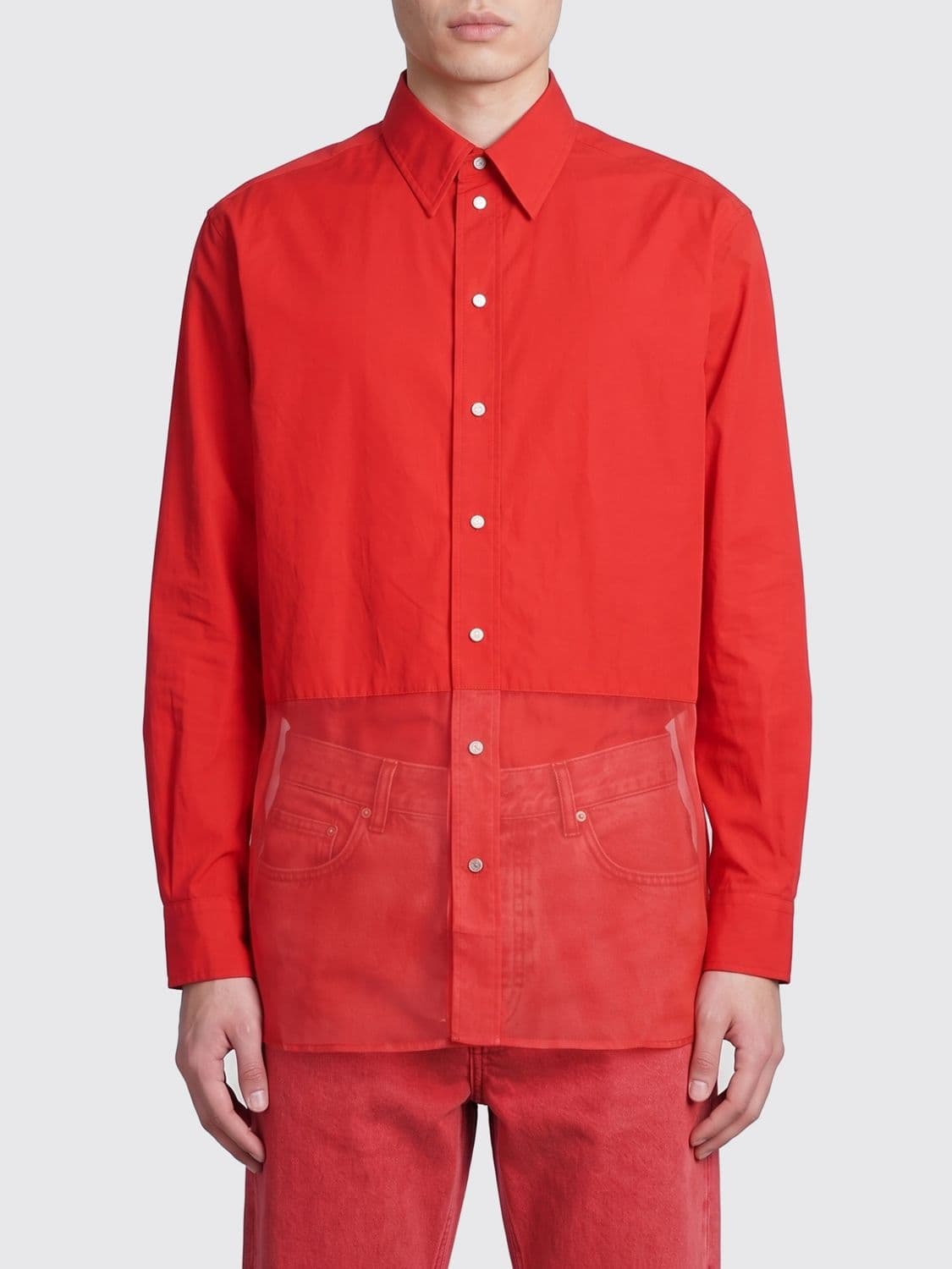 Fendi Nylon and Organza Shirt