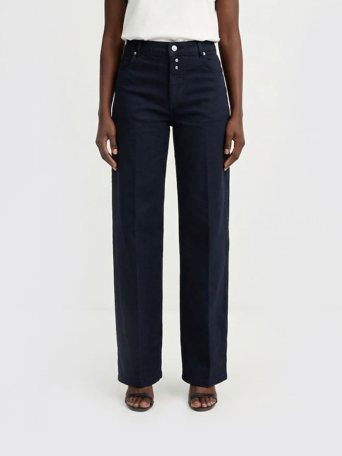 Victoria Victoria Beckham Cotton Denim Straight Jeans