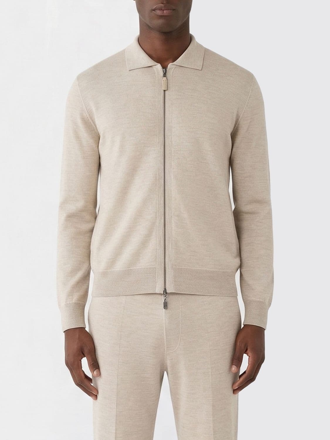 Brioni Cotton and Cashmere Polo Cardigan · 48