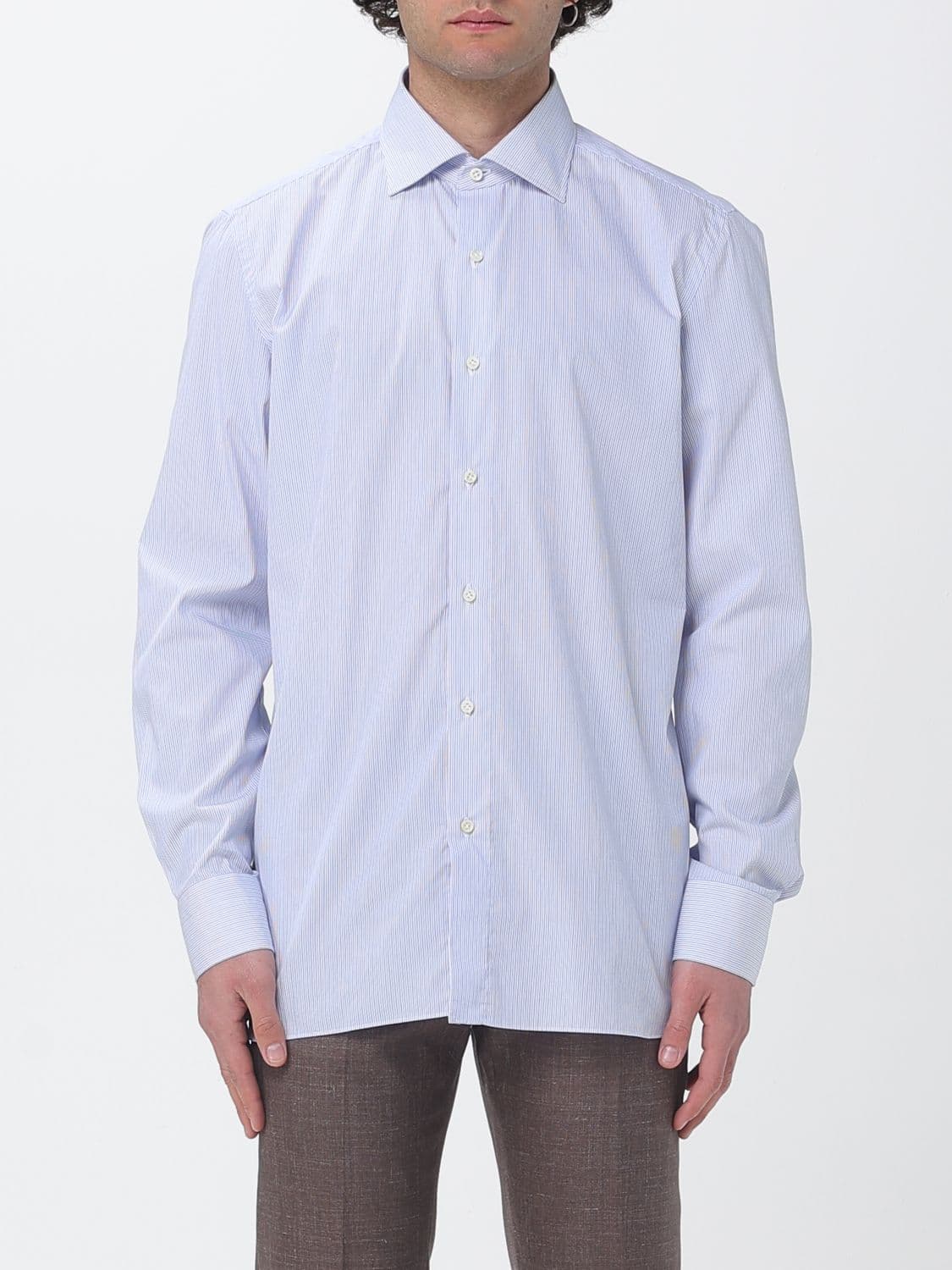 Luigi Borrelli Striped Cotton Shirt