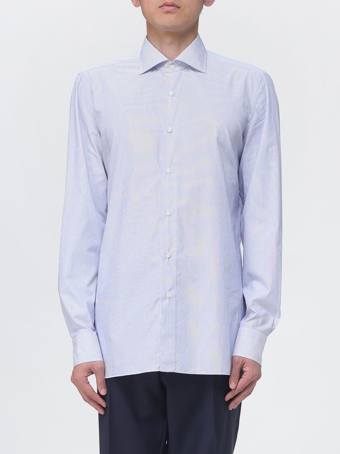 Luigi Borrelli Classic Striped Cotton Shirt