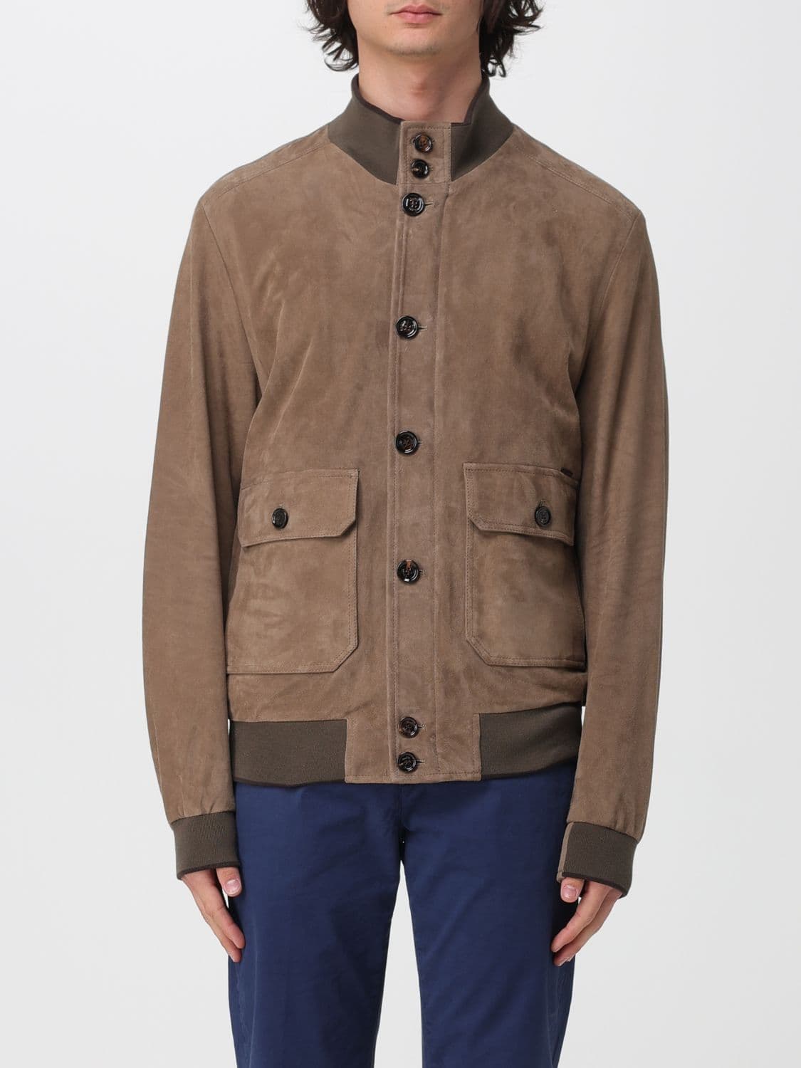 Moorer CARLOS-UR Suede Bomber Jacket