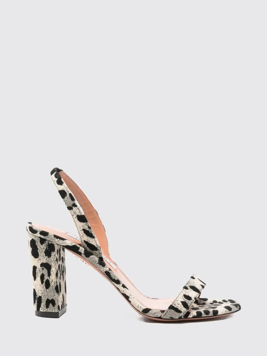 Aquazzura So Nude Jacquard Animalier Silk Sandals