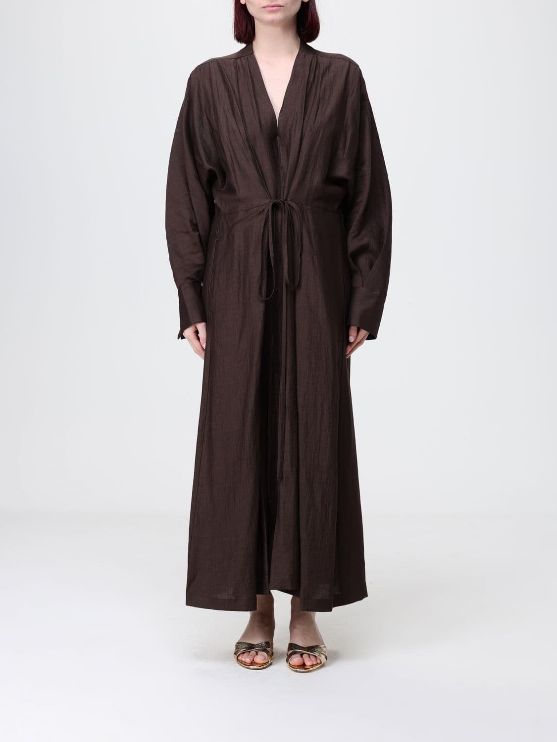 Tela Linen Blend Midi Dress
