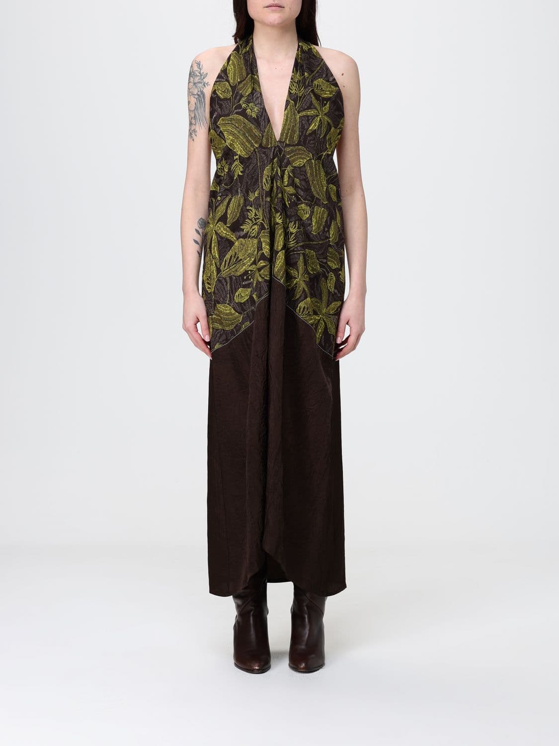 Tela Silk Blend Midi Dress with Floral Print · 40