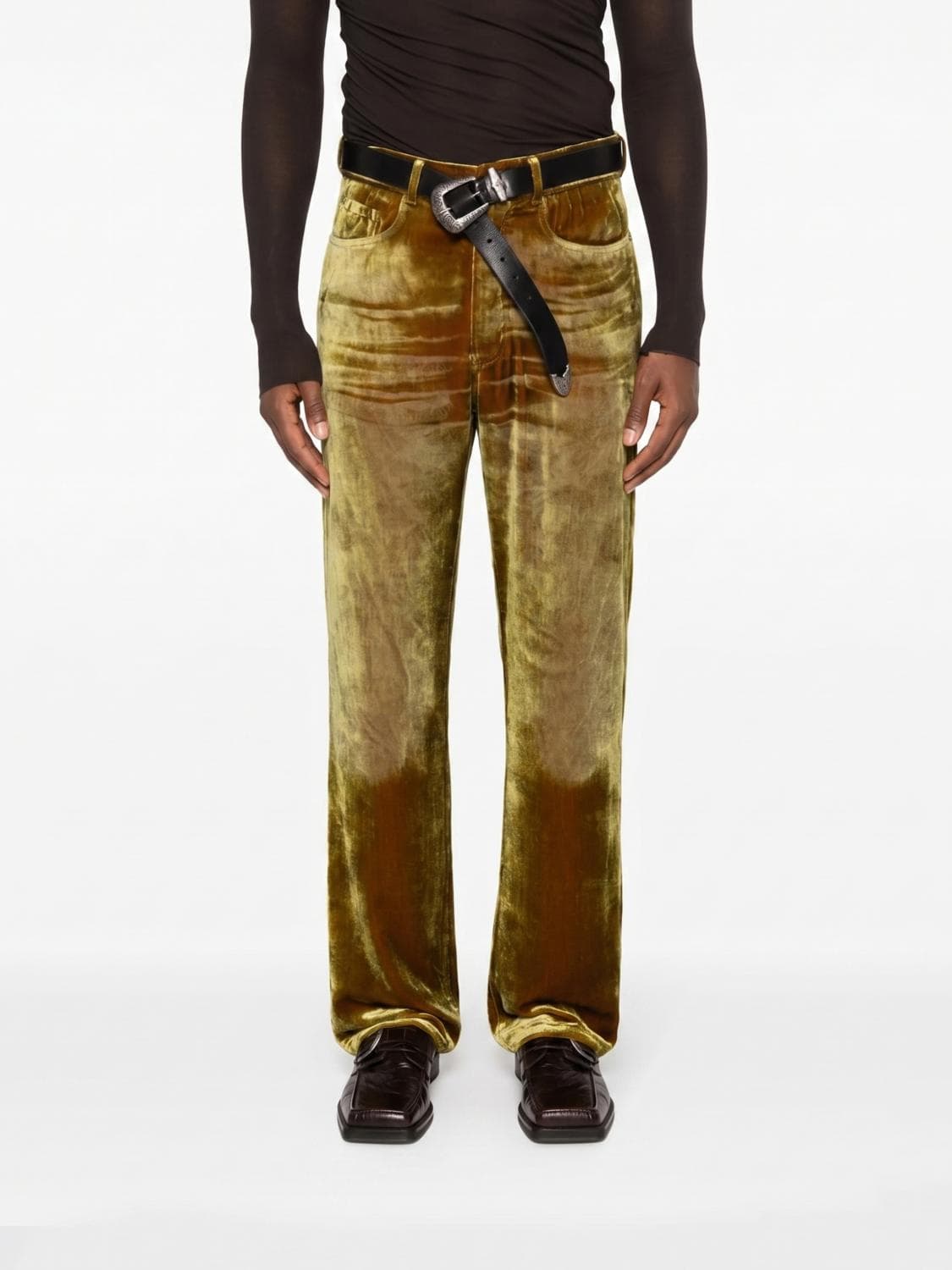Magliano Flattone Straight Laser Viscose And Silk Jeans