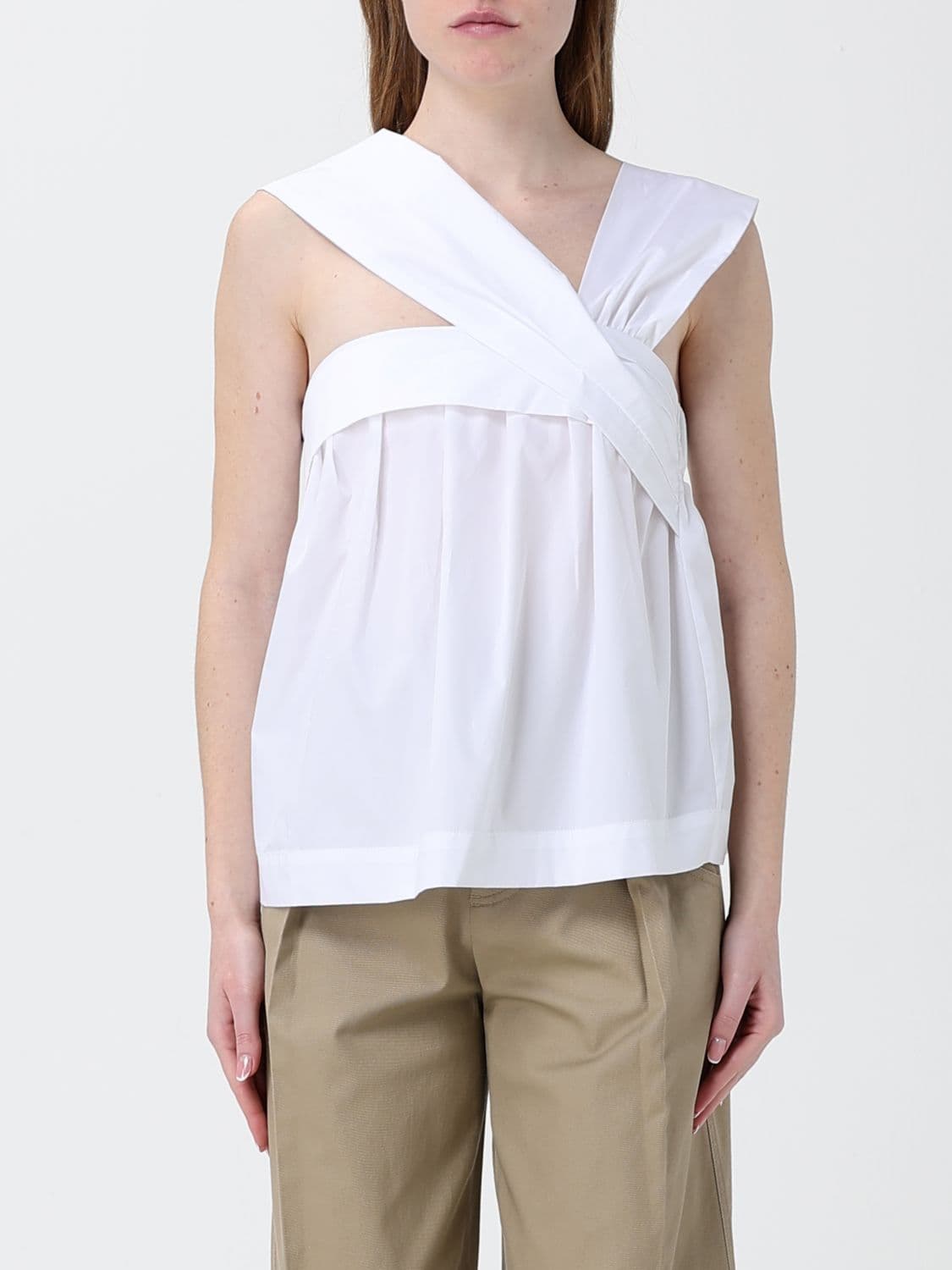 Tela Cotton One-Shoulder Top