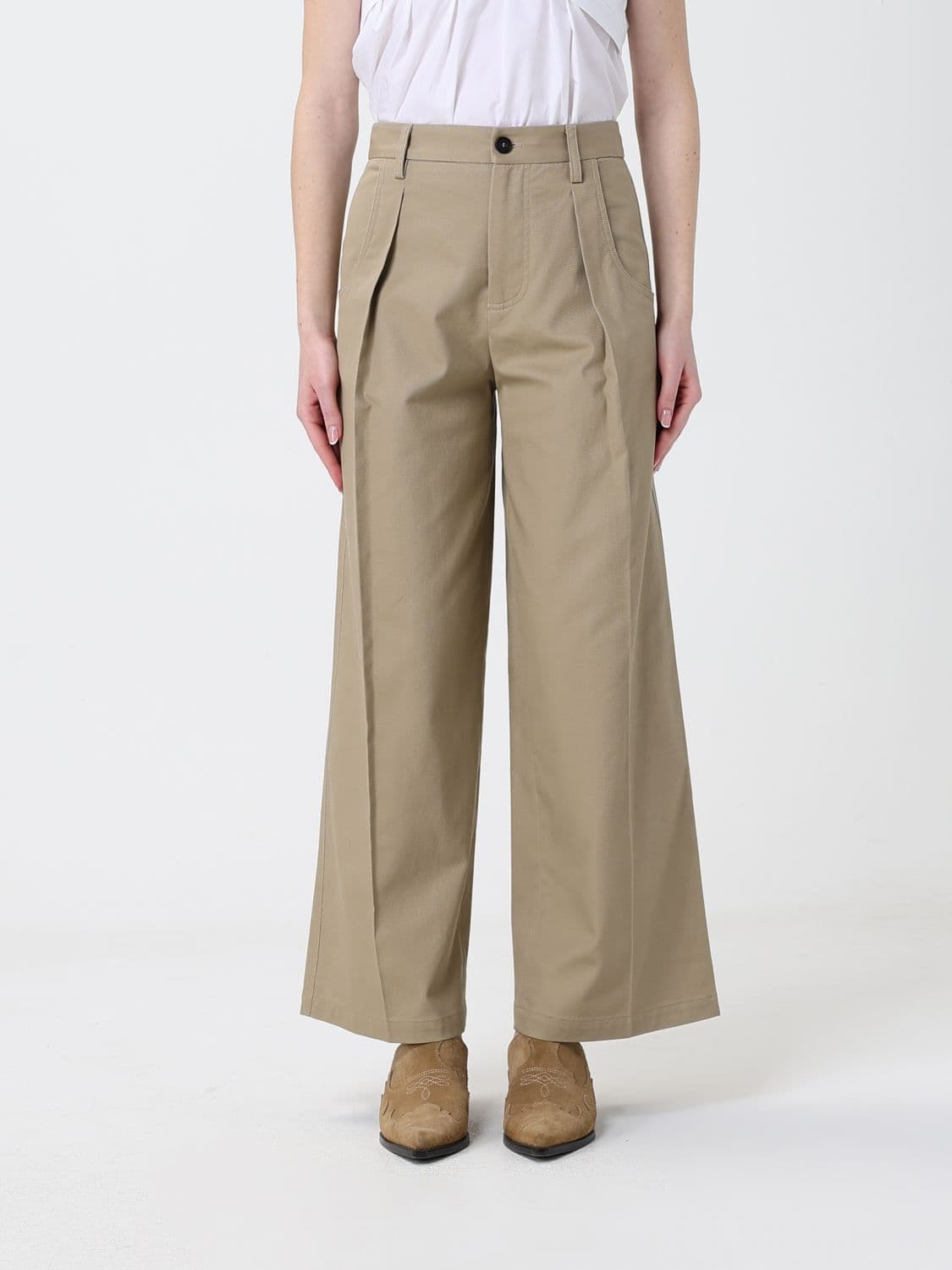 Tela Stretch Cotton Flared Trousers