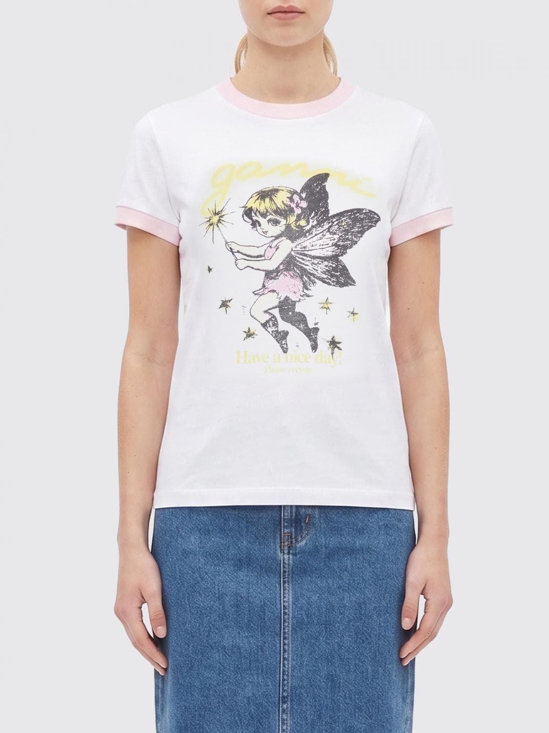 Ganni Printed Organic Cotton T-shirts