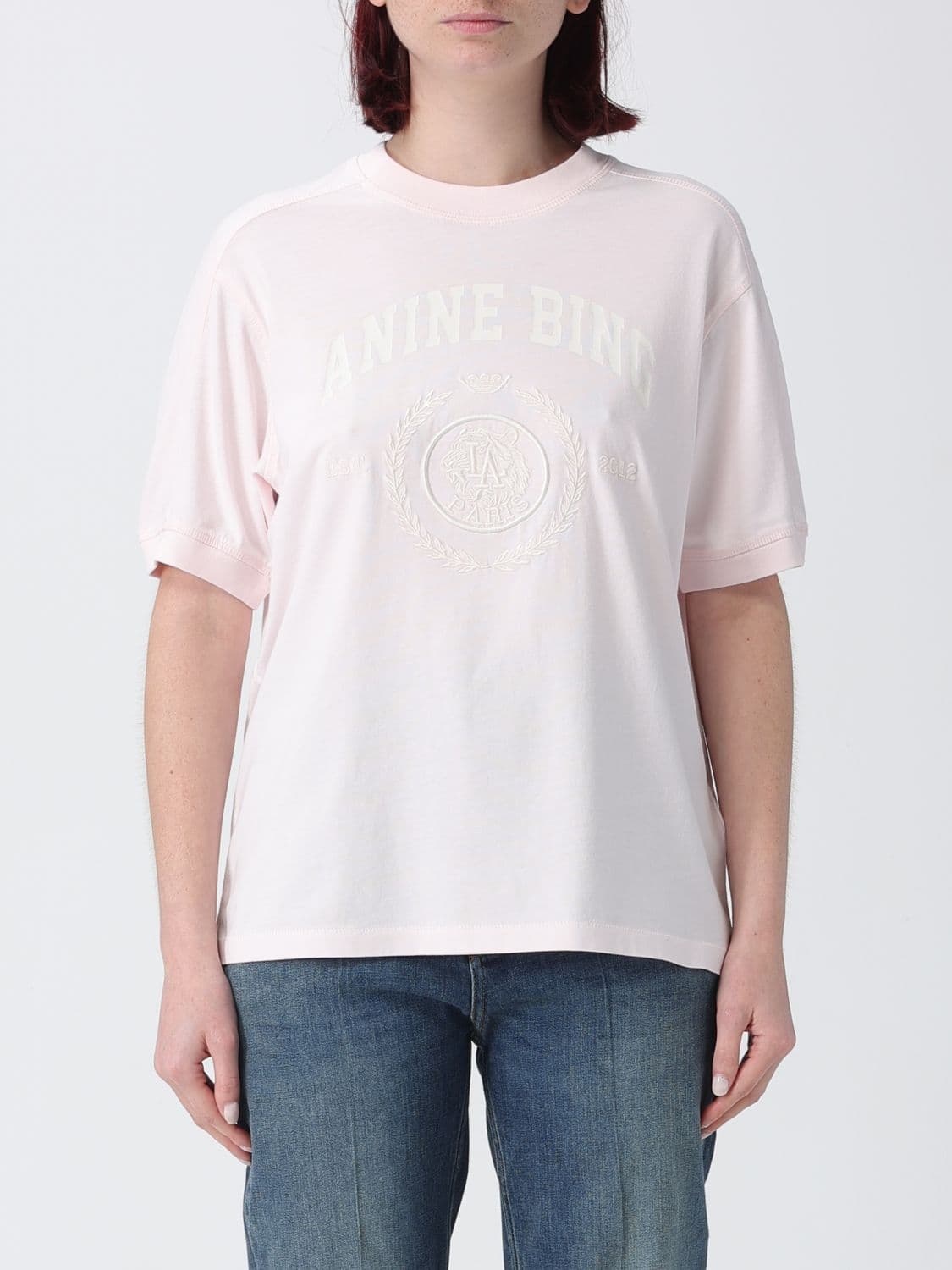Anine Bing Logo Cotton T-Shirt