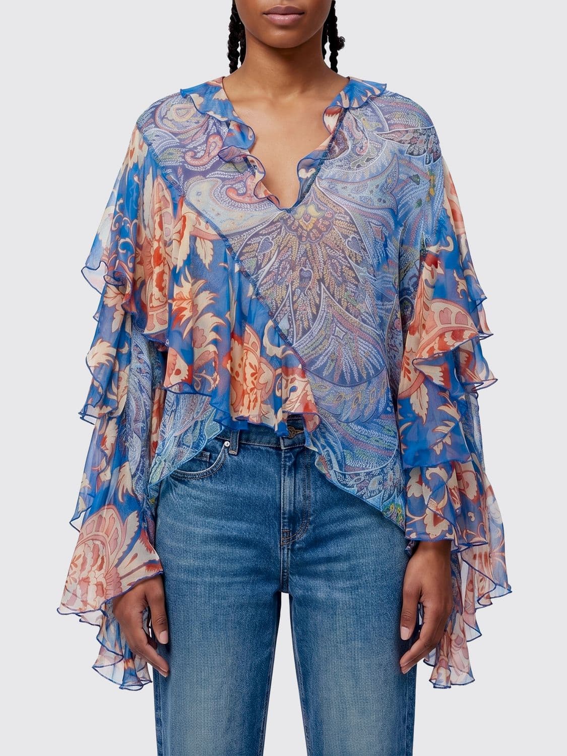 Etro Printed Silk Blouse