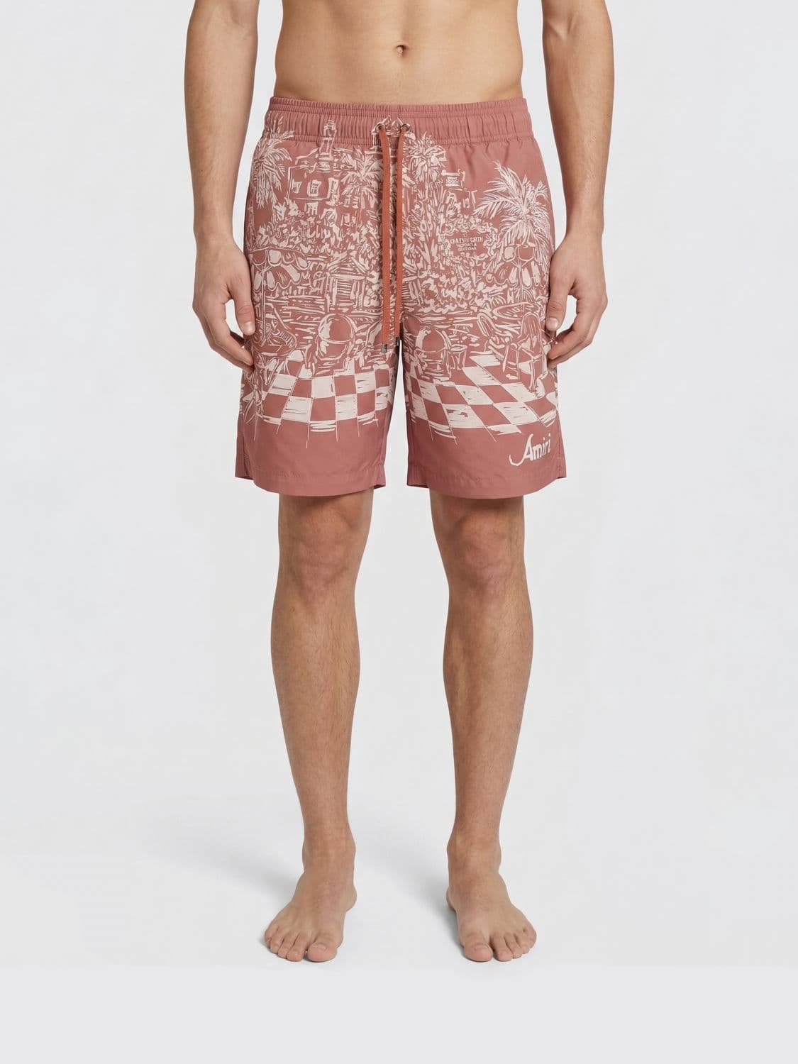 Amiri Printed Polyester Swimsuit