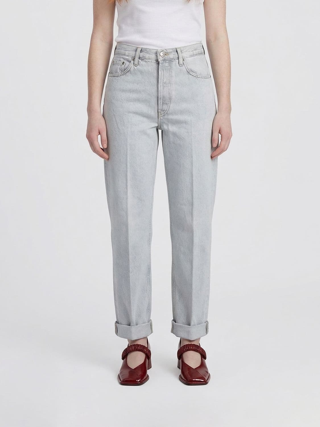 Dondup Straight Jeans in Cotton Denim