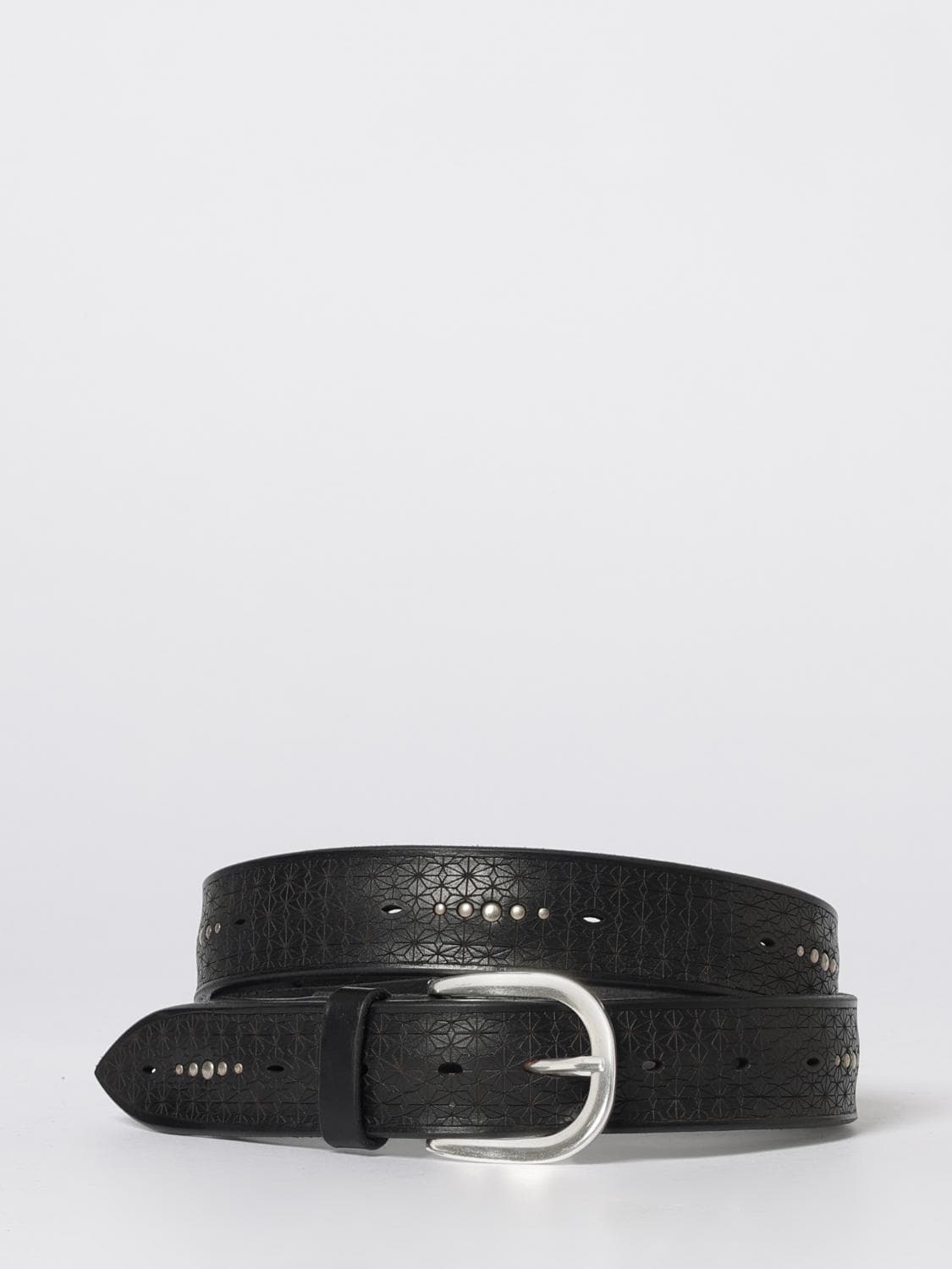 Orciani Belt in Embossed Leather with Studs