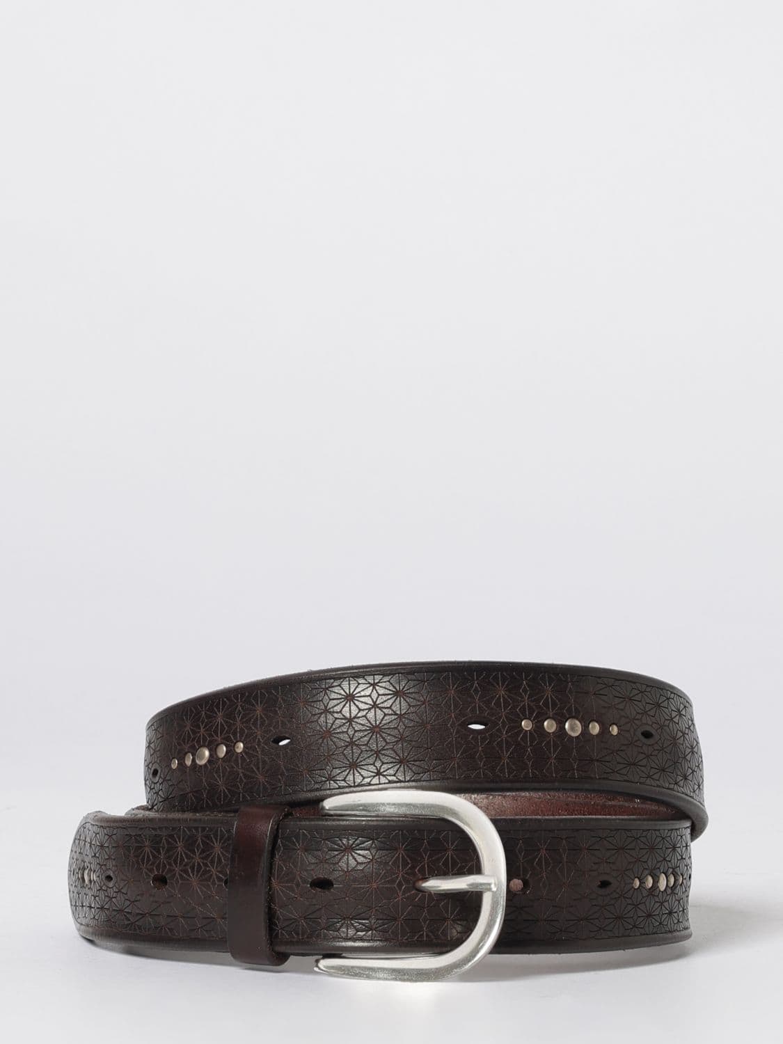 Orciani Belt in Embossed Leather with Studs