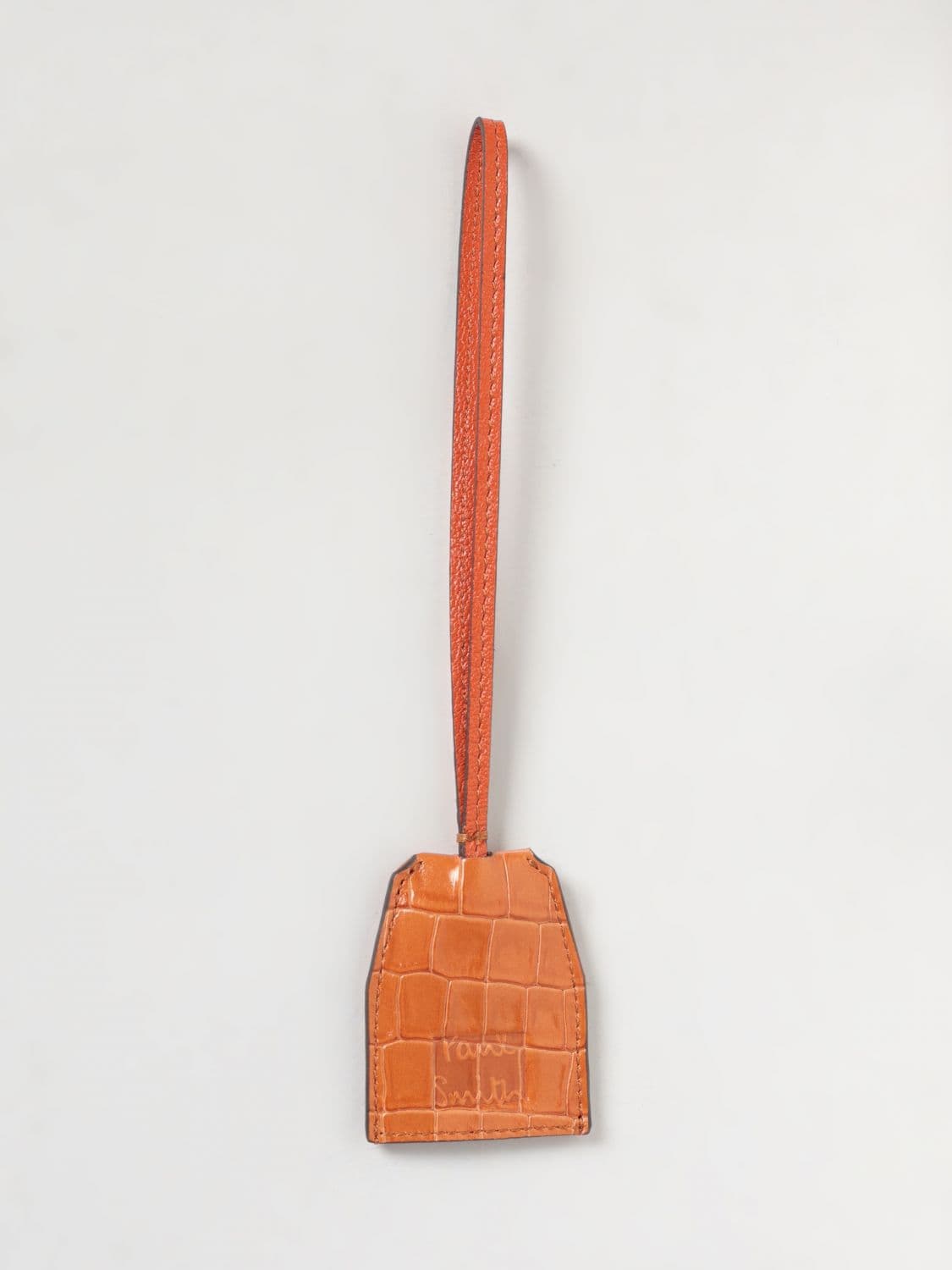 Paul Smith Crocodile Print Leather Keychain