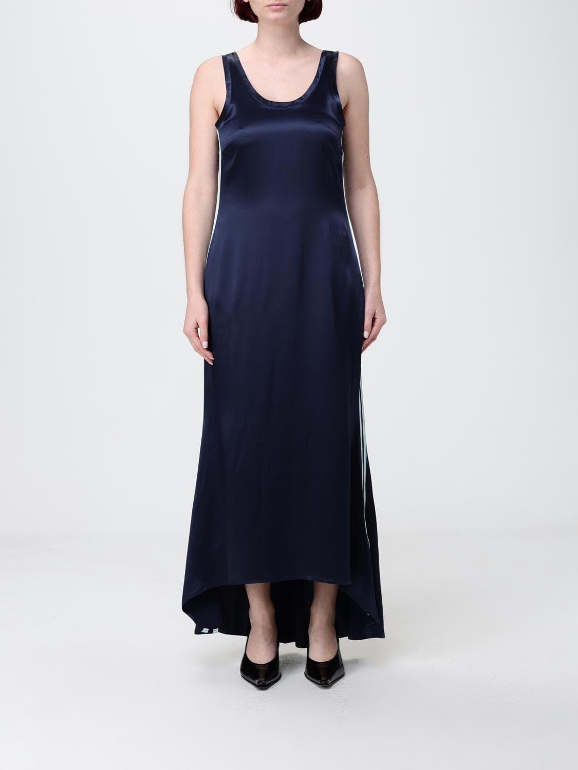 Off-White Satin Midi Dress