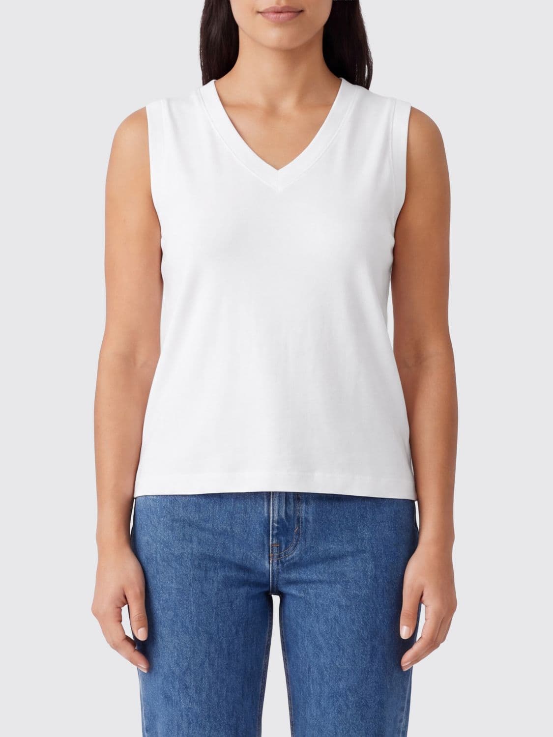 Vince Basic Cotton Tank Top · M