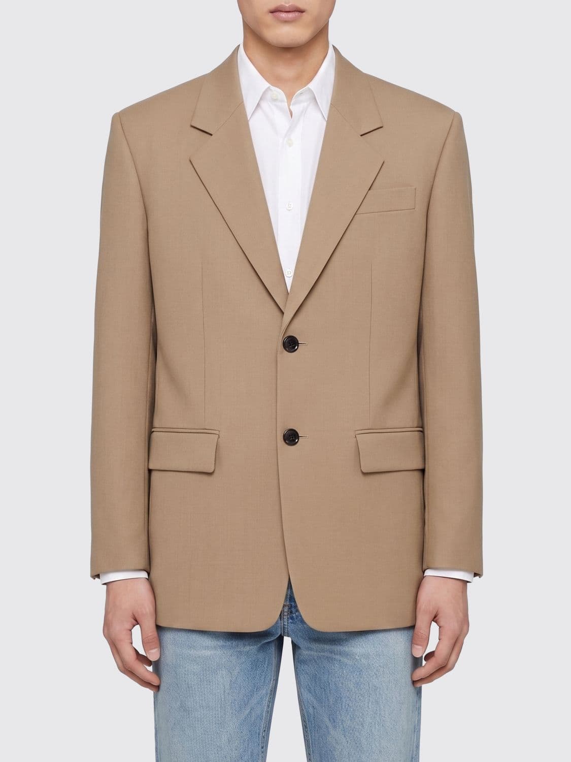 Saint Laurent Single-Breasted Wool Blazer