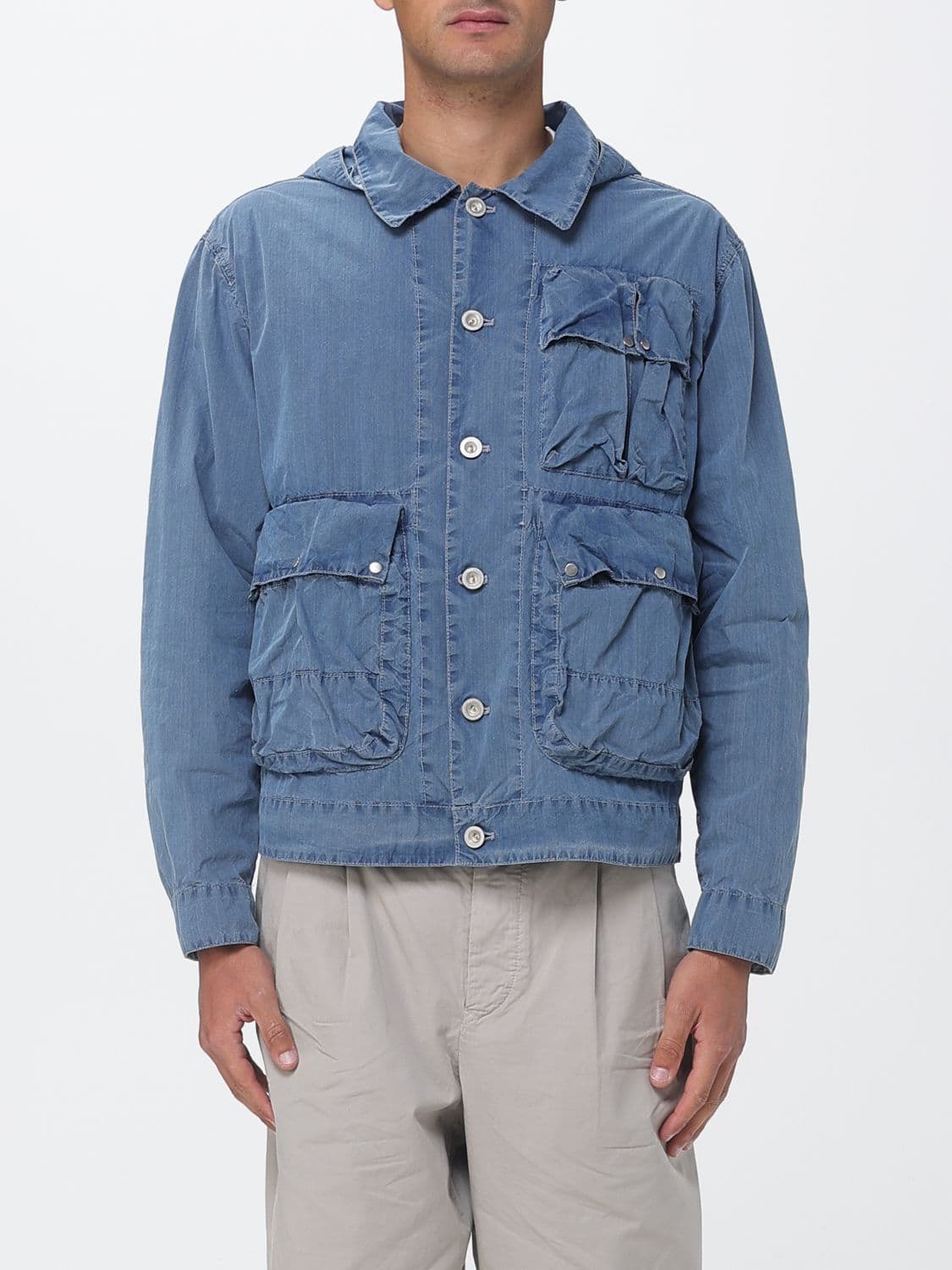 C.p. Company C. P. COMPANY 50 Fili Hooded Denim Jacket with Lenses