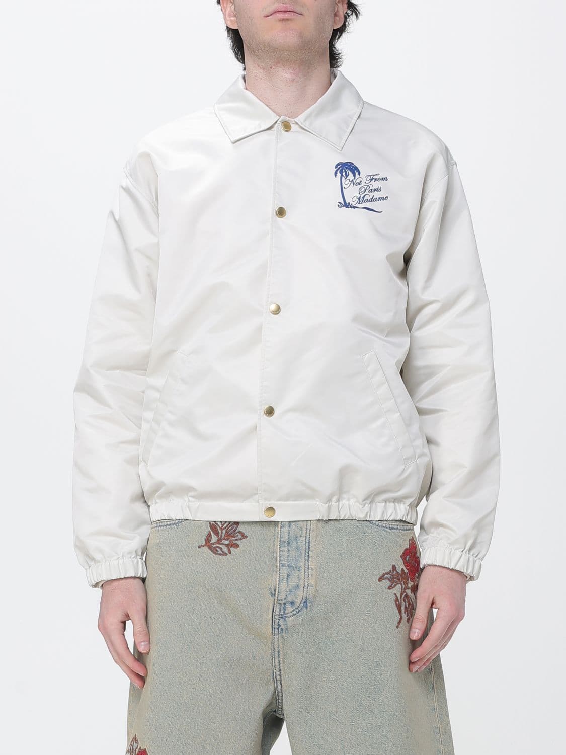 Drôle De Monsieur Printed Nylon Shirt Jacket
