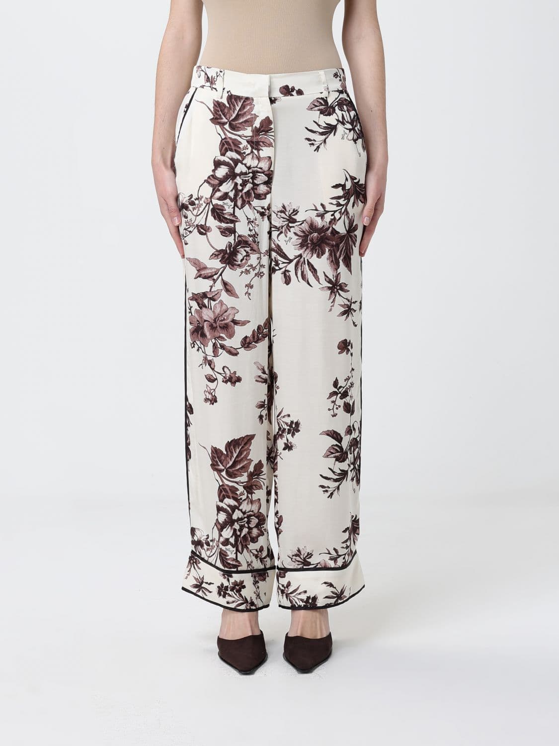 Liu Jo Floral Print Viscose Palazzo Pants