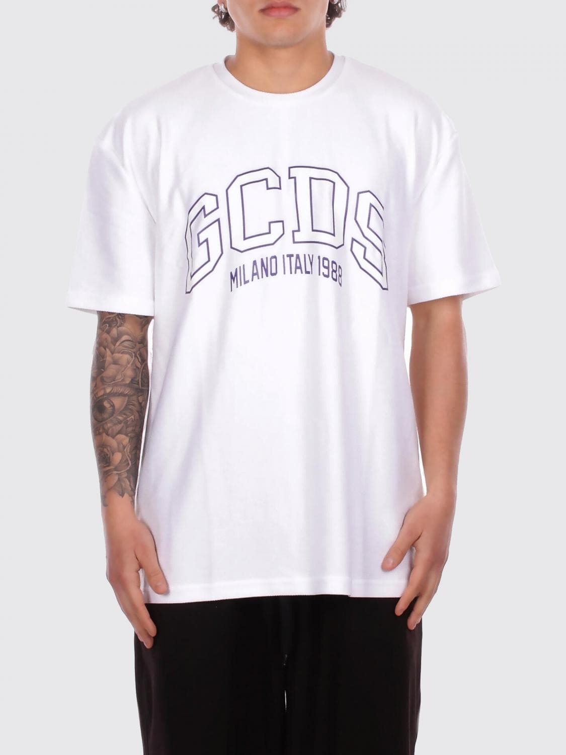 Gcds Relaxed Cotton T-shirt with Logo
