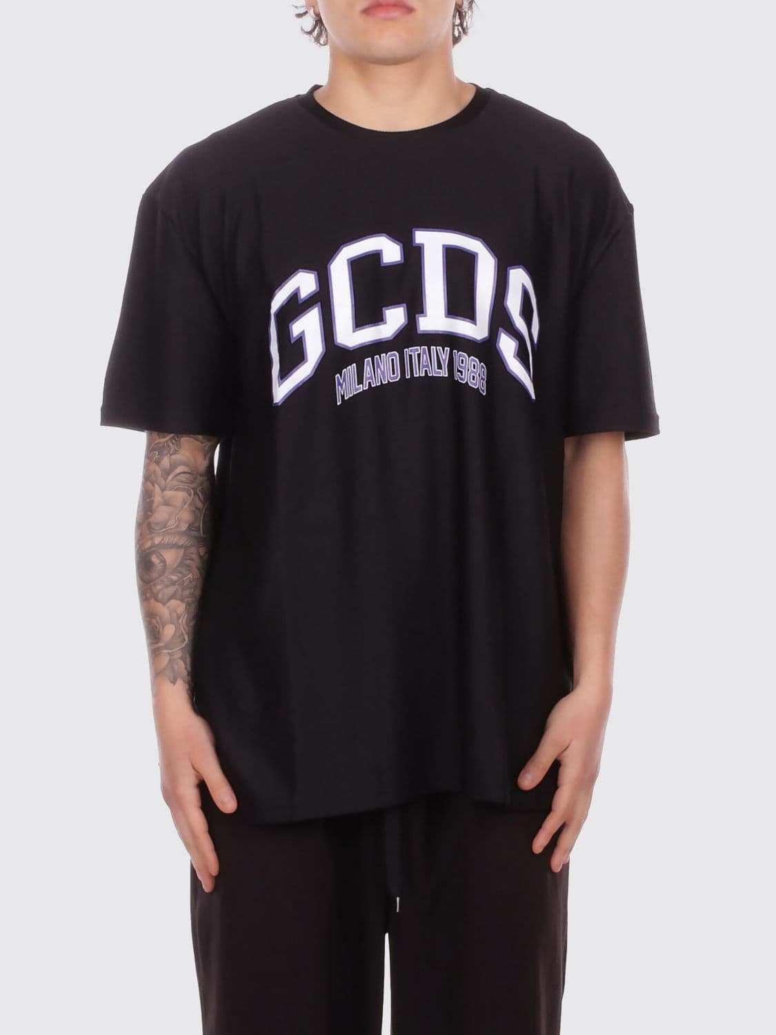 Gcds Relaxed Cotton T-shirt with Logo