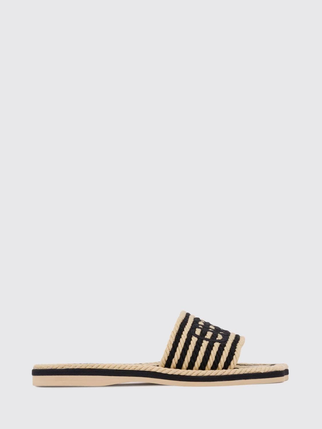 Chloé Striped Woven Rope Sliders