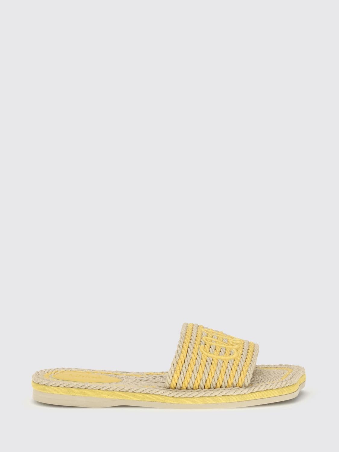 Chloé Striped Woven Rope Sliders